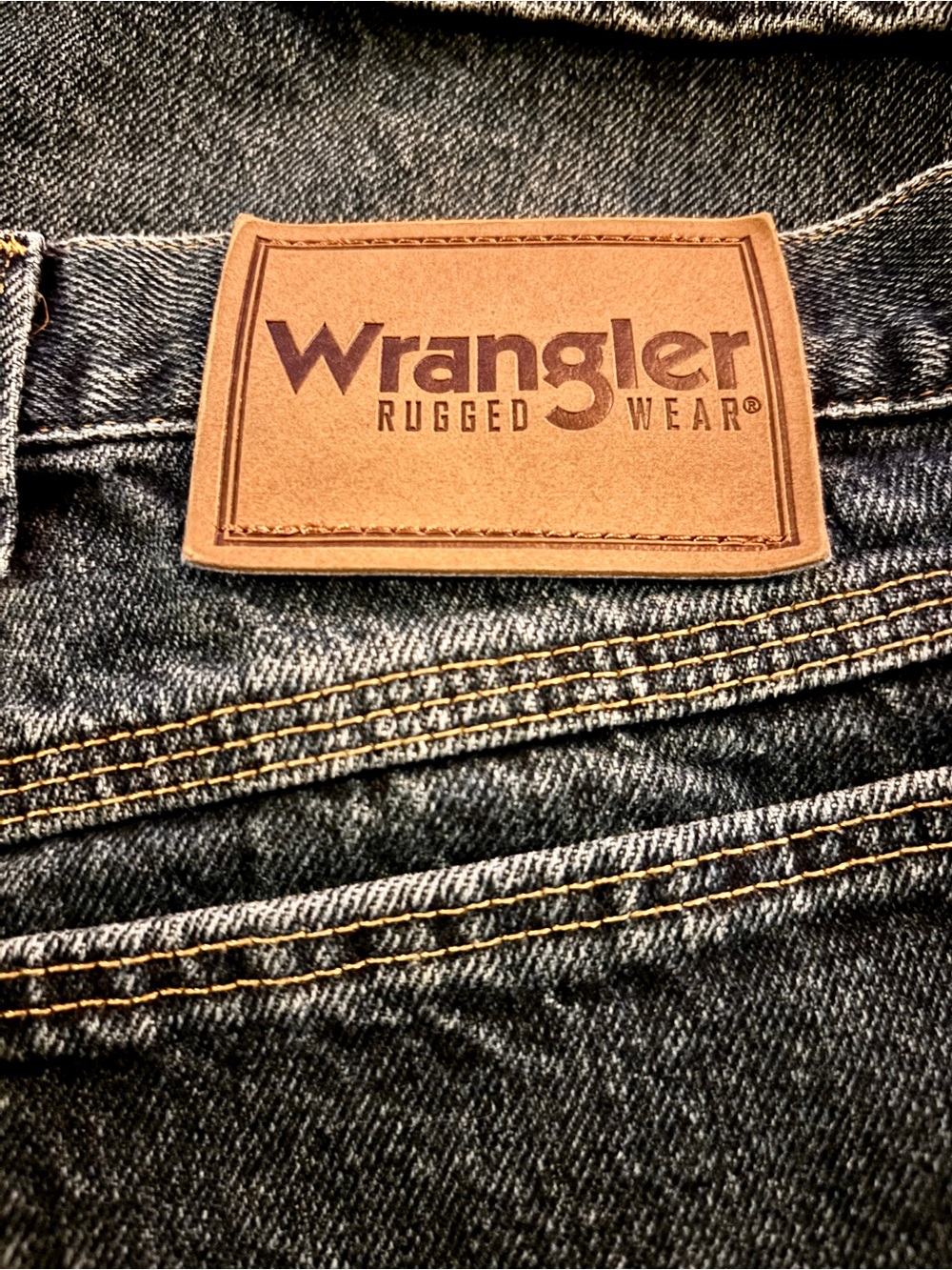 Wrangler Rugged Wear Jorts 46 Dark Wash Denim